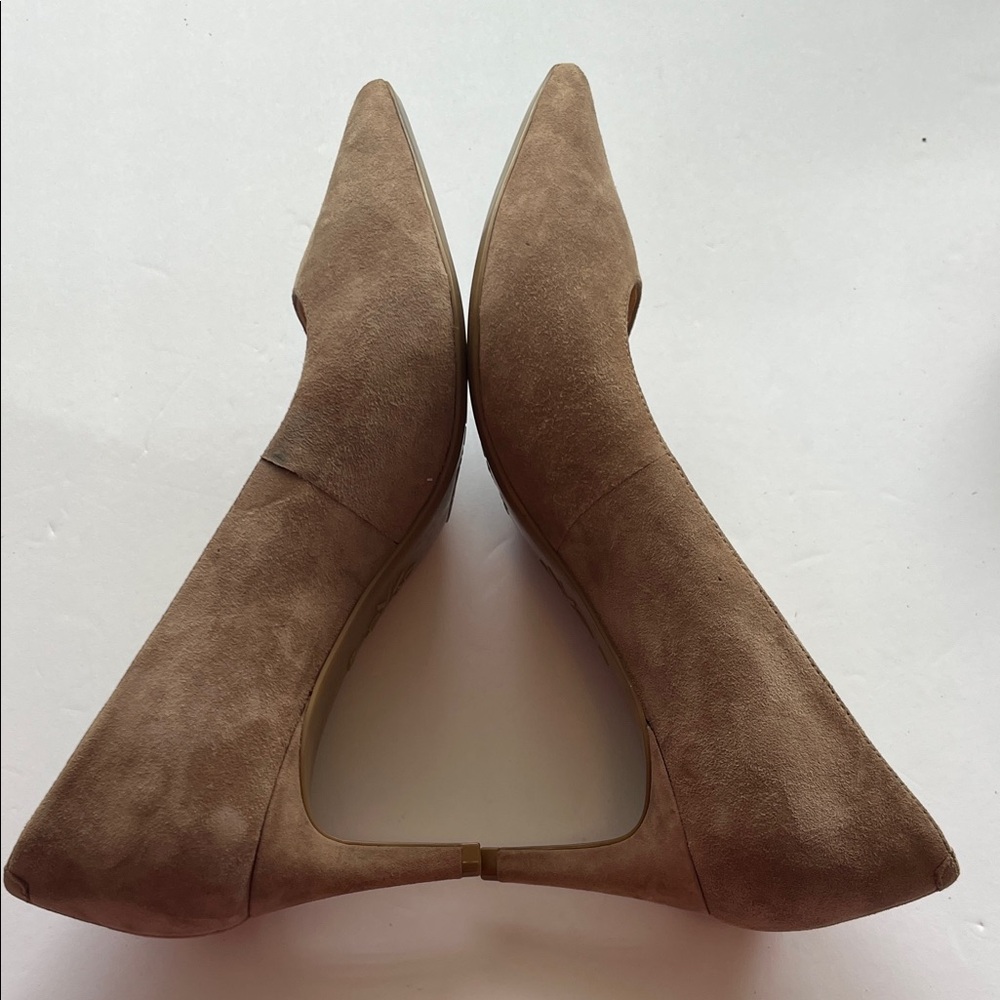 Nine West Women's Beige Suede Heels - Picture 6 of 10